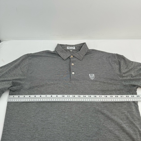 Peter Millar Summer Comfort Polo Shirt Men’s L Gray  Golf - Picture 4 of 7